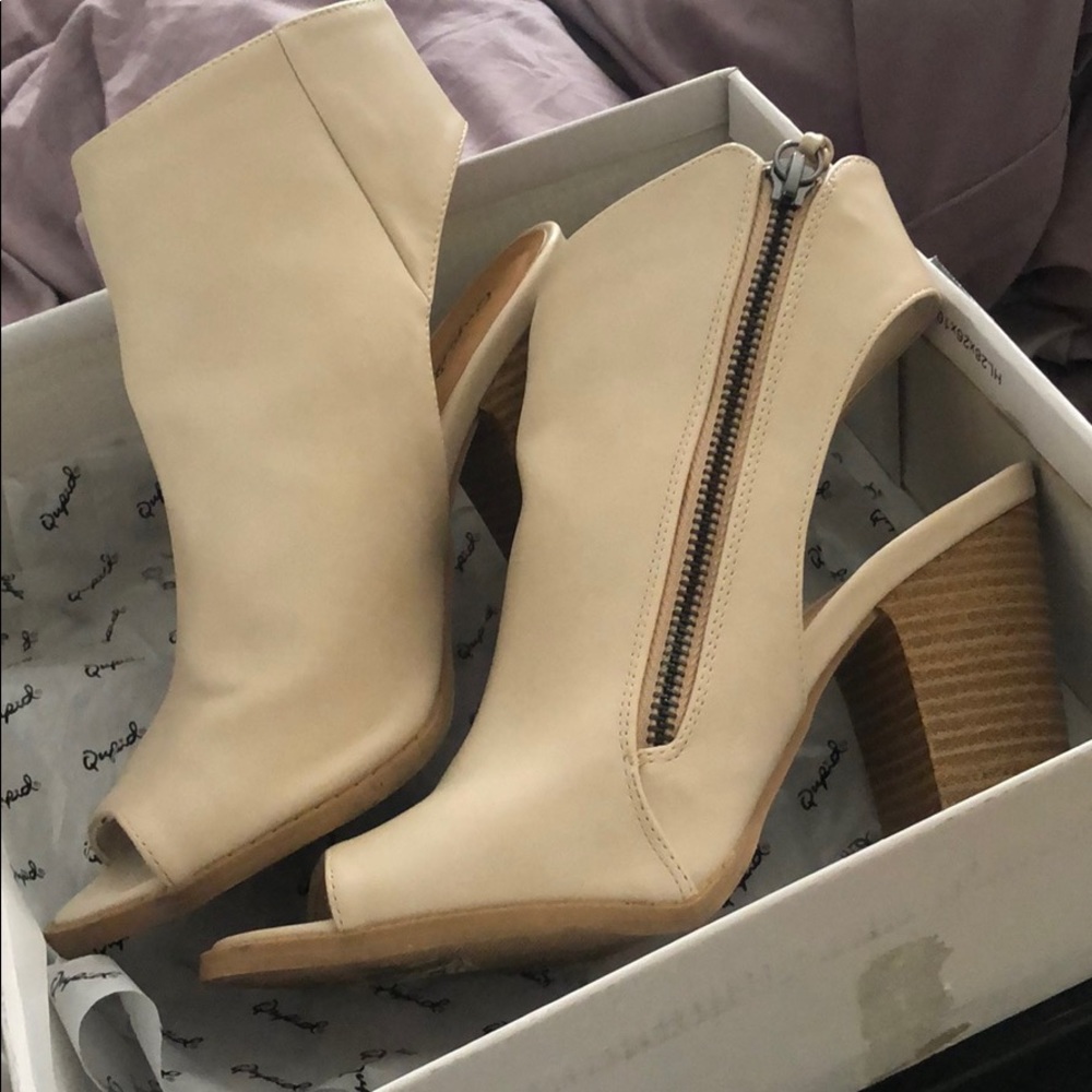 Open toe booties
